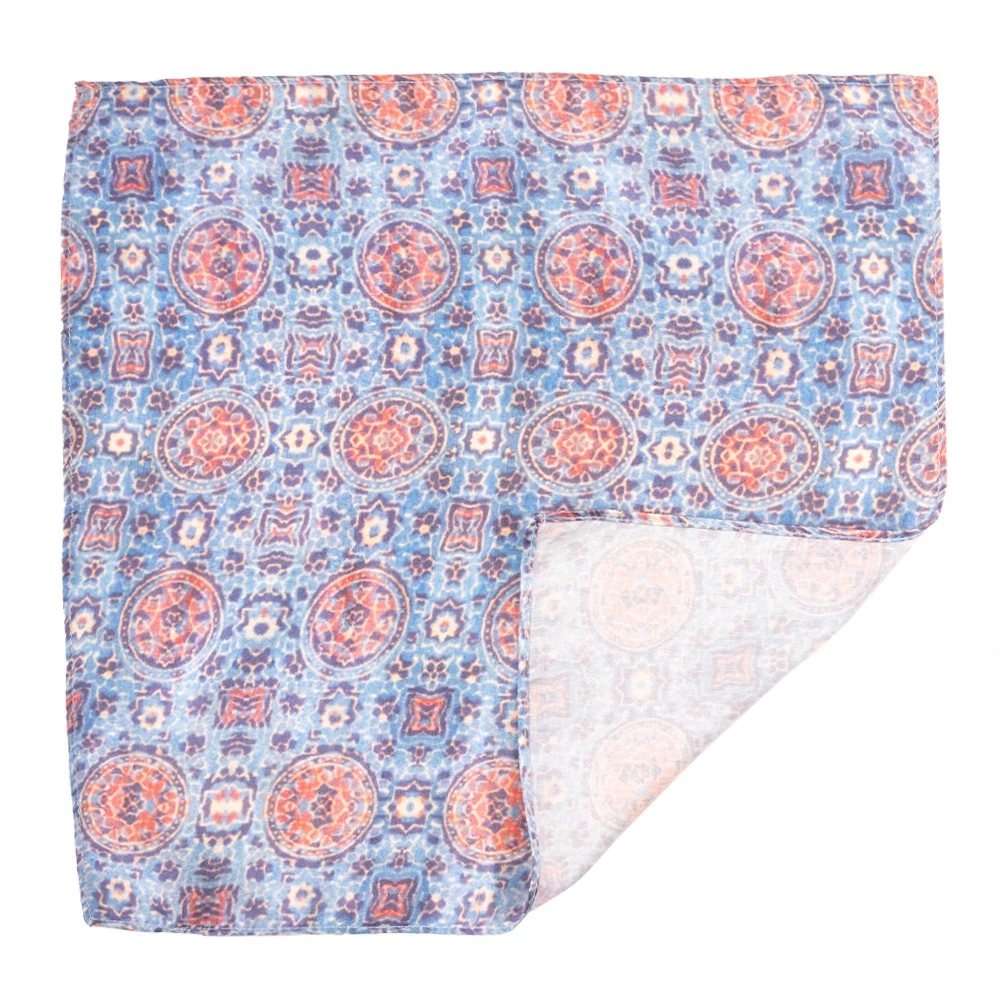 Sky Blue Silk Cravat and Pocket Square Combo