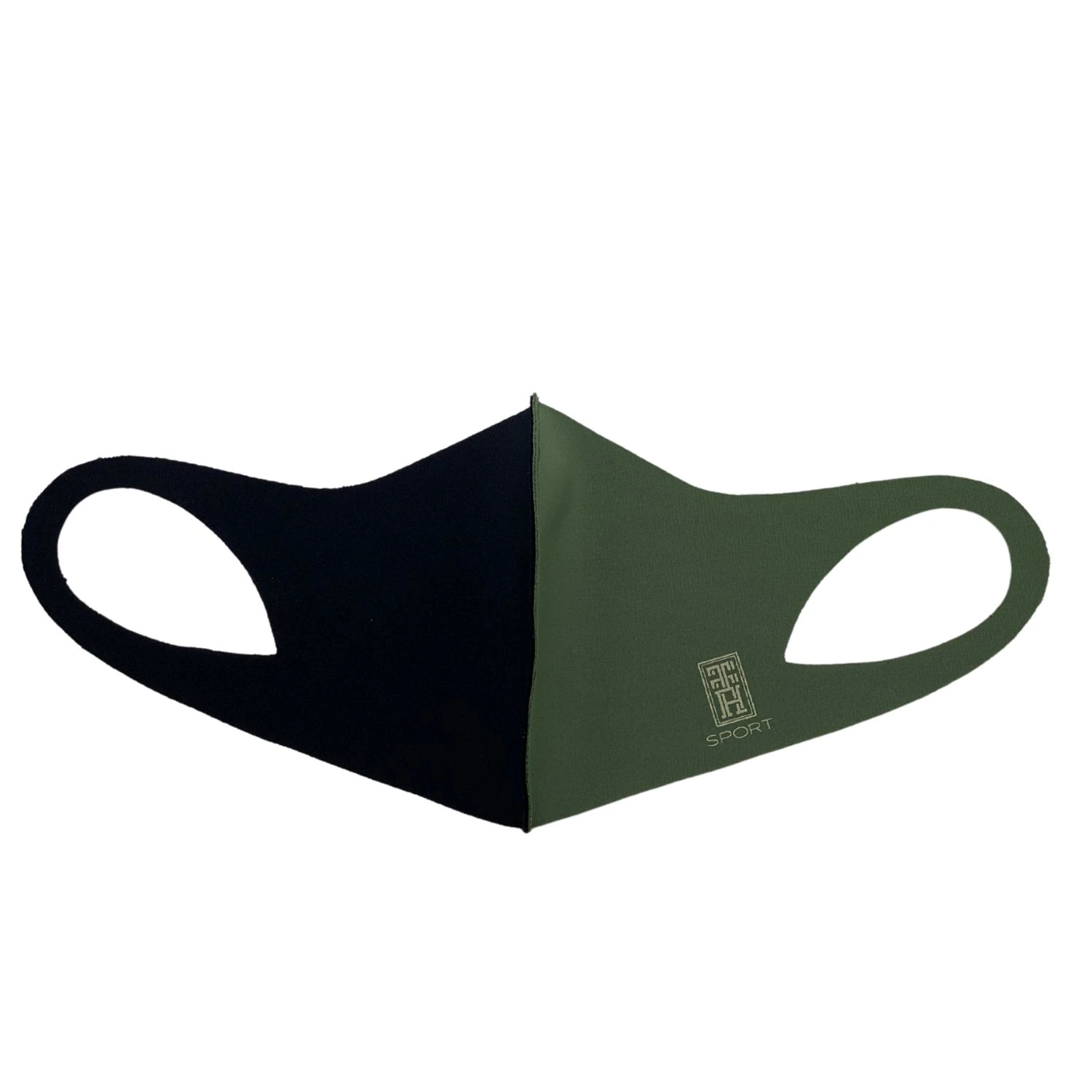 Two-in-One Green and Blue Neo Sports Mask Small