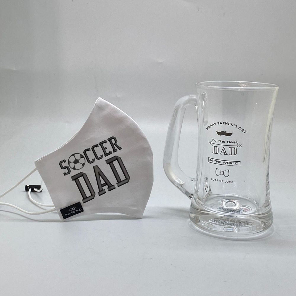 SOCCER DAD Face Mask with Beer Mug