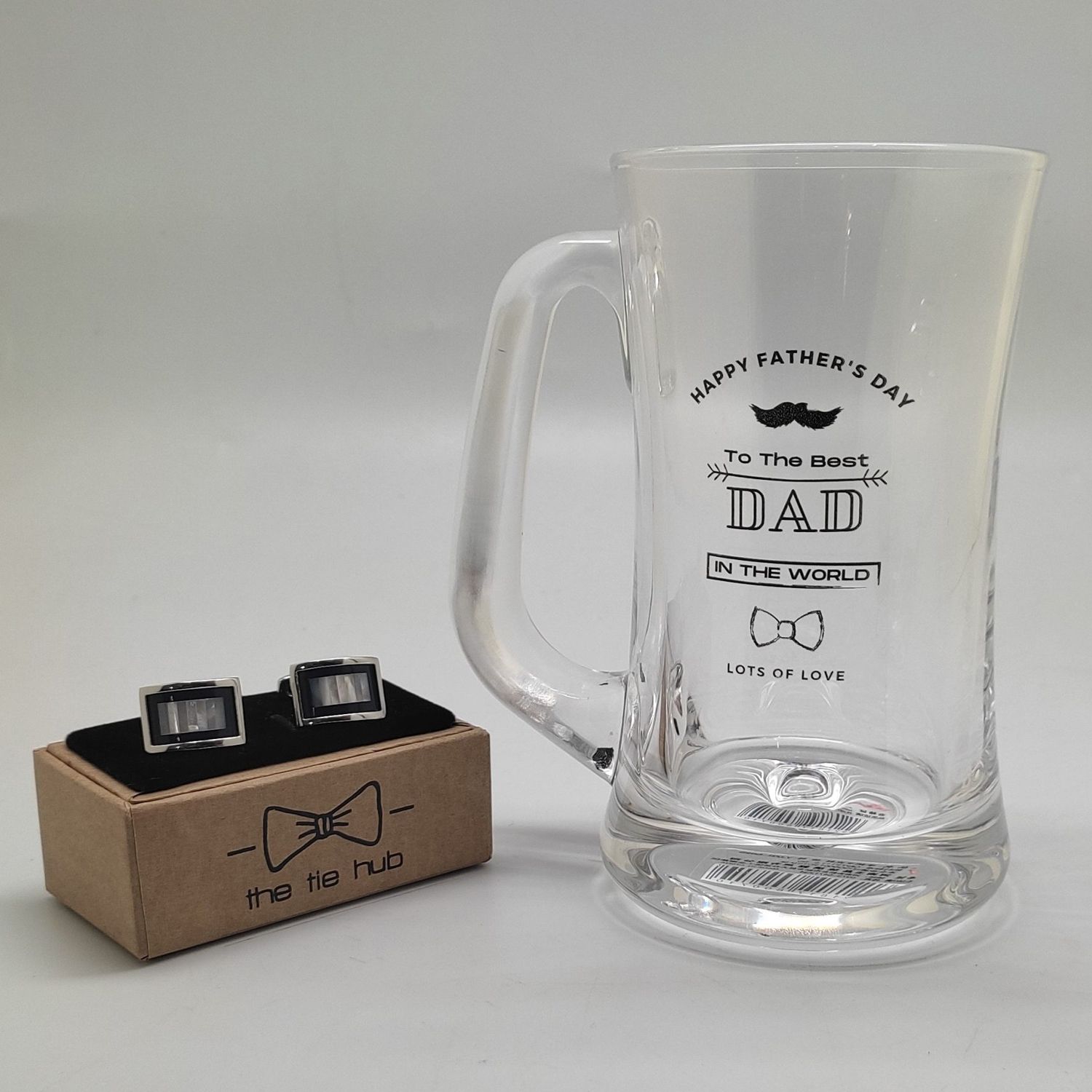 Beer Mug and Black MOP Curved Cufflinks
