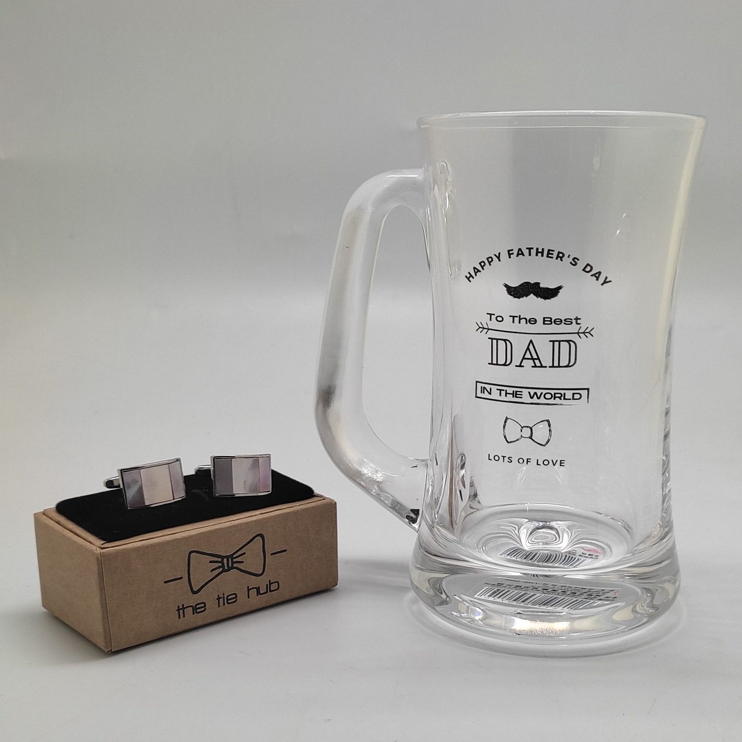 Beer Mug and Pink MOP Cufflinks