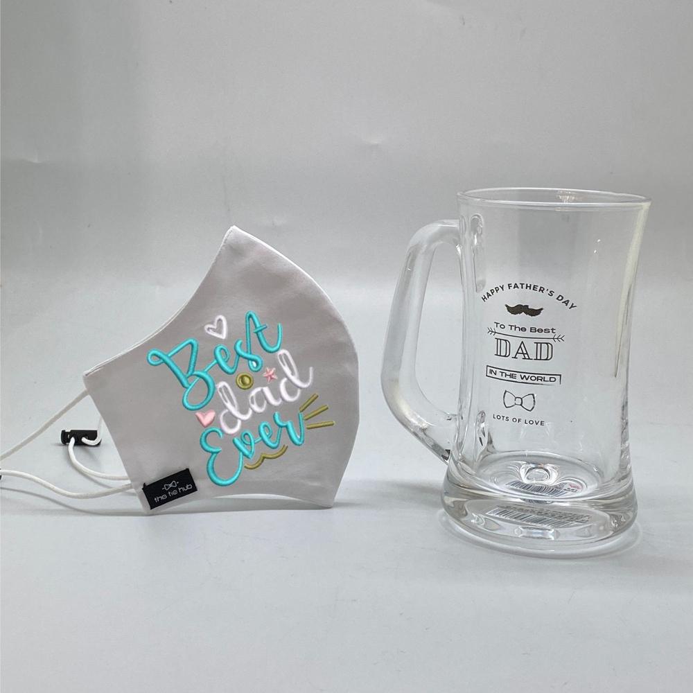 Best Dad Ever Face Mask with Beer Mug