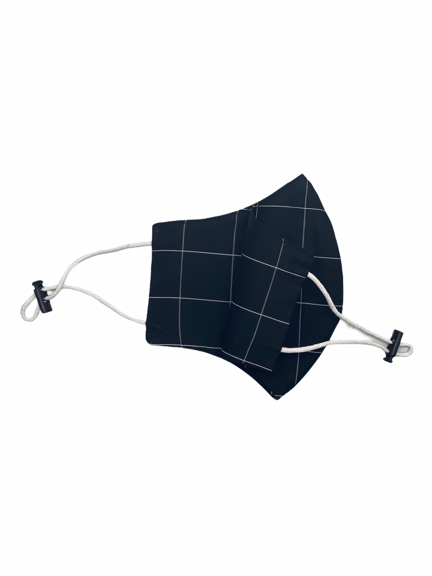 Black And White Checkered Premium Cotton Face Mask
