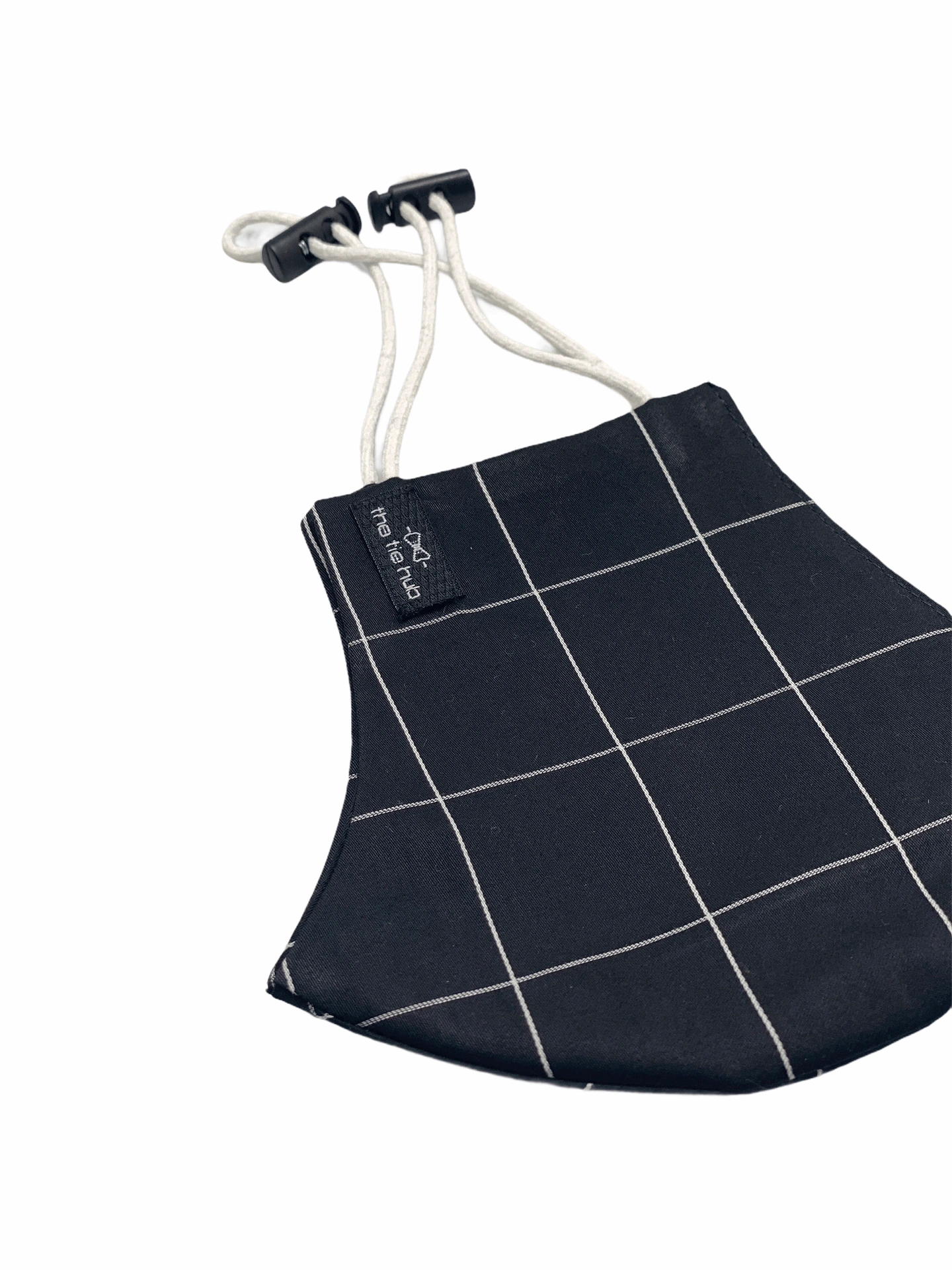 Black And White Checkered Premium Cotton Face Mask