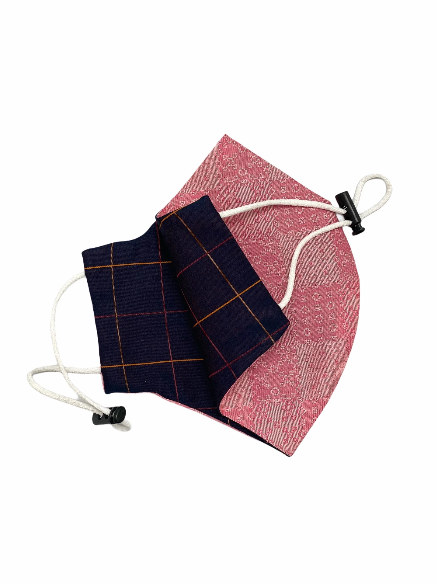 Pink Checkered 100% Premium Cotton Reusable Reversible Face Mask