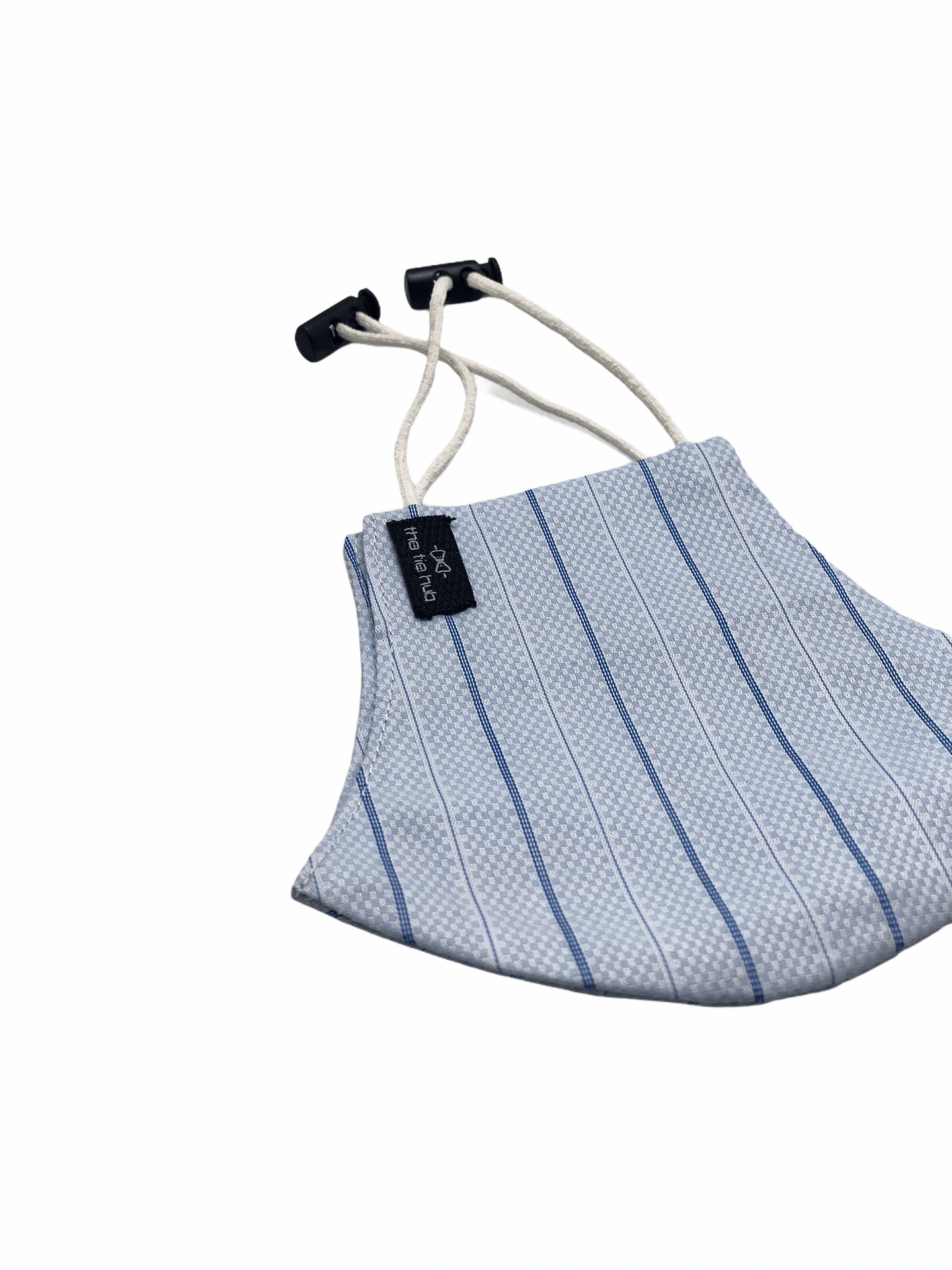 Sky Blue Stripe Premium Cotton Face Mask