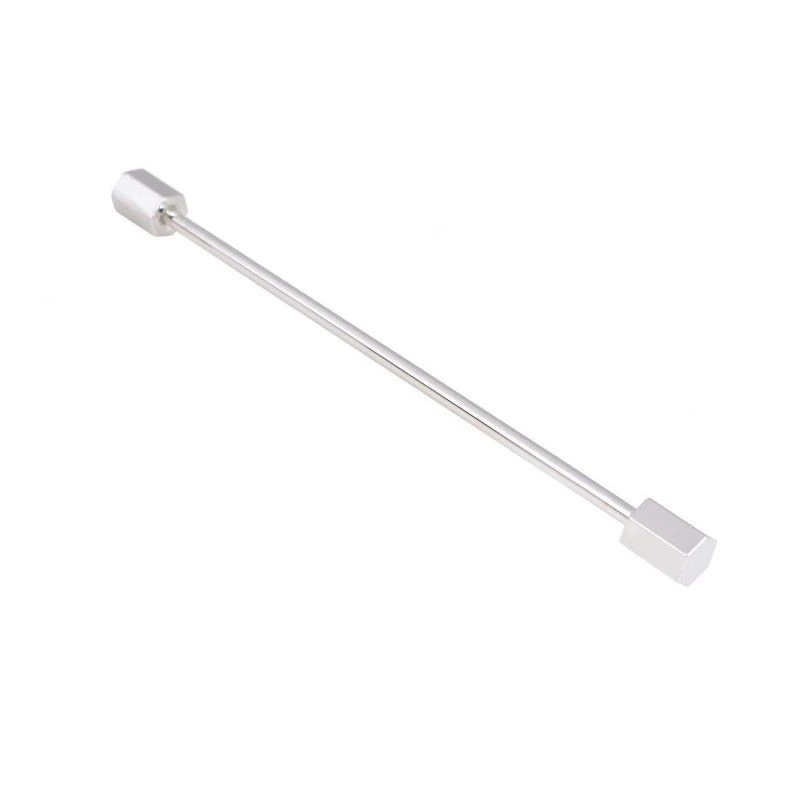 Hexagon Barbell Style Silver Collar Pin