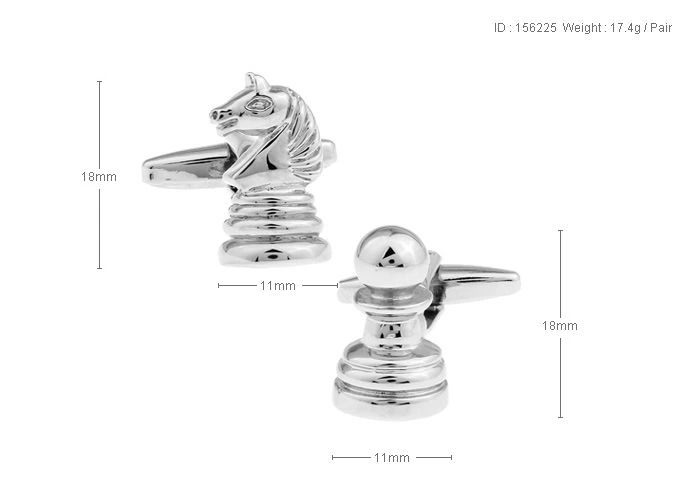 Chess Black Necktie and Cufflinks Set