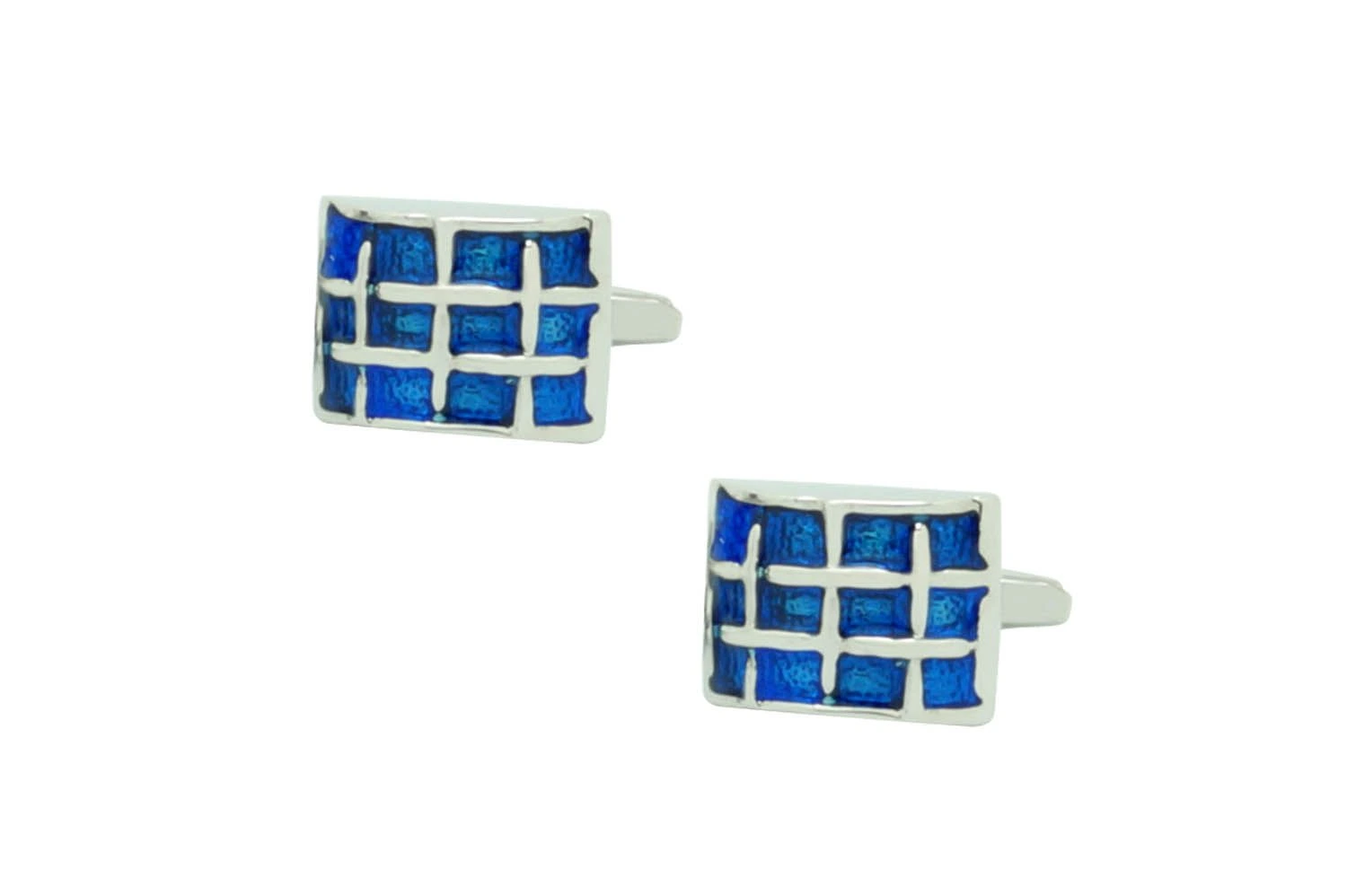 Blue Knitted Necktie with Cufflink and Pocket Square Gift Set