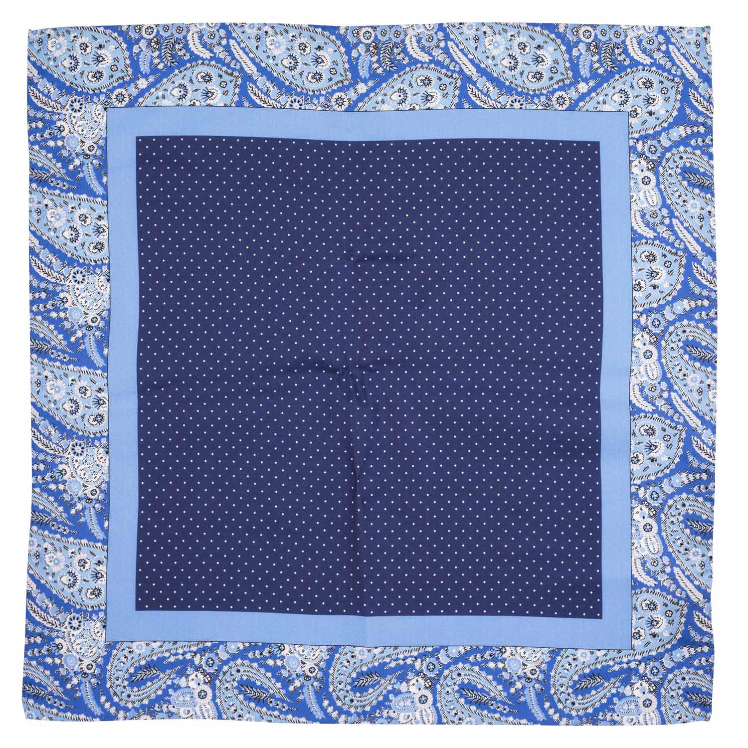 Blue Knitted Necktie with Cufflink and Pocket Square Gift Set