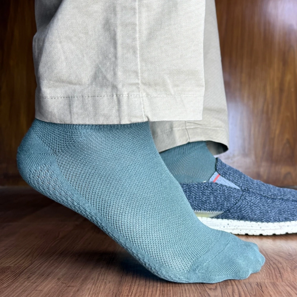 Khaki, Navy Blue & Olive Green Pure Cotton Ankle Socks for Men & Women-Pack of 3- Breathable Low-Cut Socks | Anti-Sweat & Anti-Friction