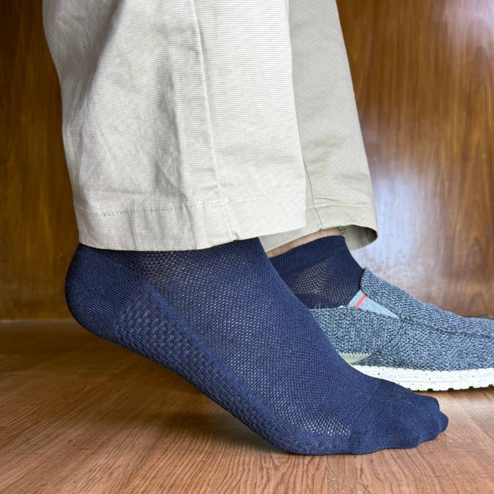 Black, Navy Blue & Khaki Pure Cotton Ankle Socks for Men & Women-Pack of 3- Breathable Low-Cut Casual Socks | Anti-Sweat & Anti-Friction