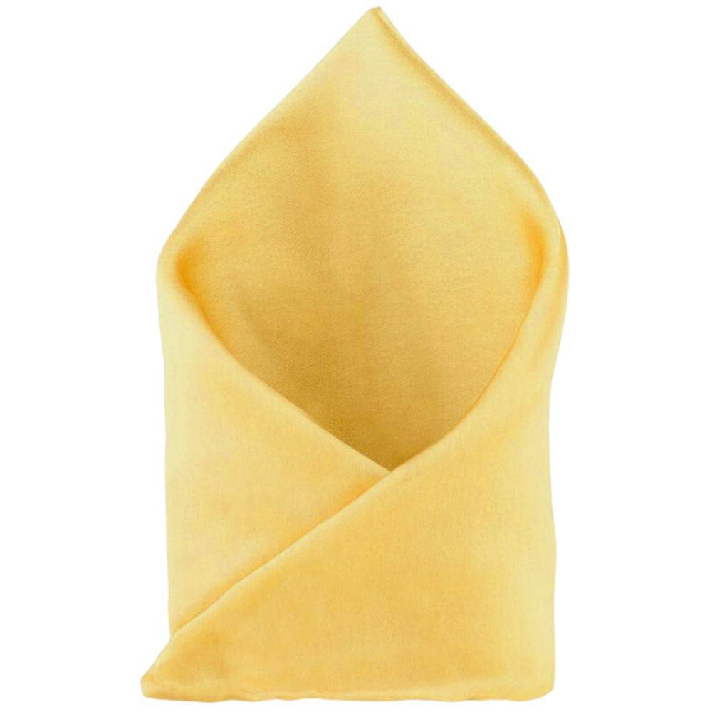 Peach & Yellow Pocket Square Combo for Men β Solid Design | Microfiber Pocket Squares for Suits & Blazers