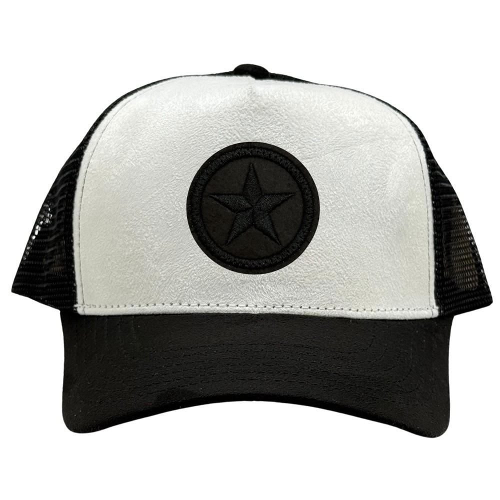 White & Black Star Logo Trucker Cap for Men & Women