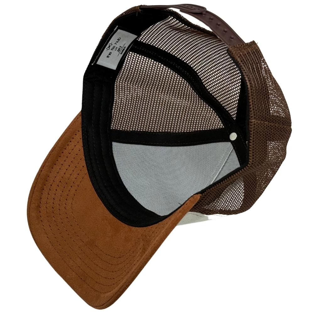 White & Brown Black Star Logo Trucker Cap for Men & Women