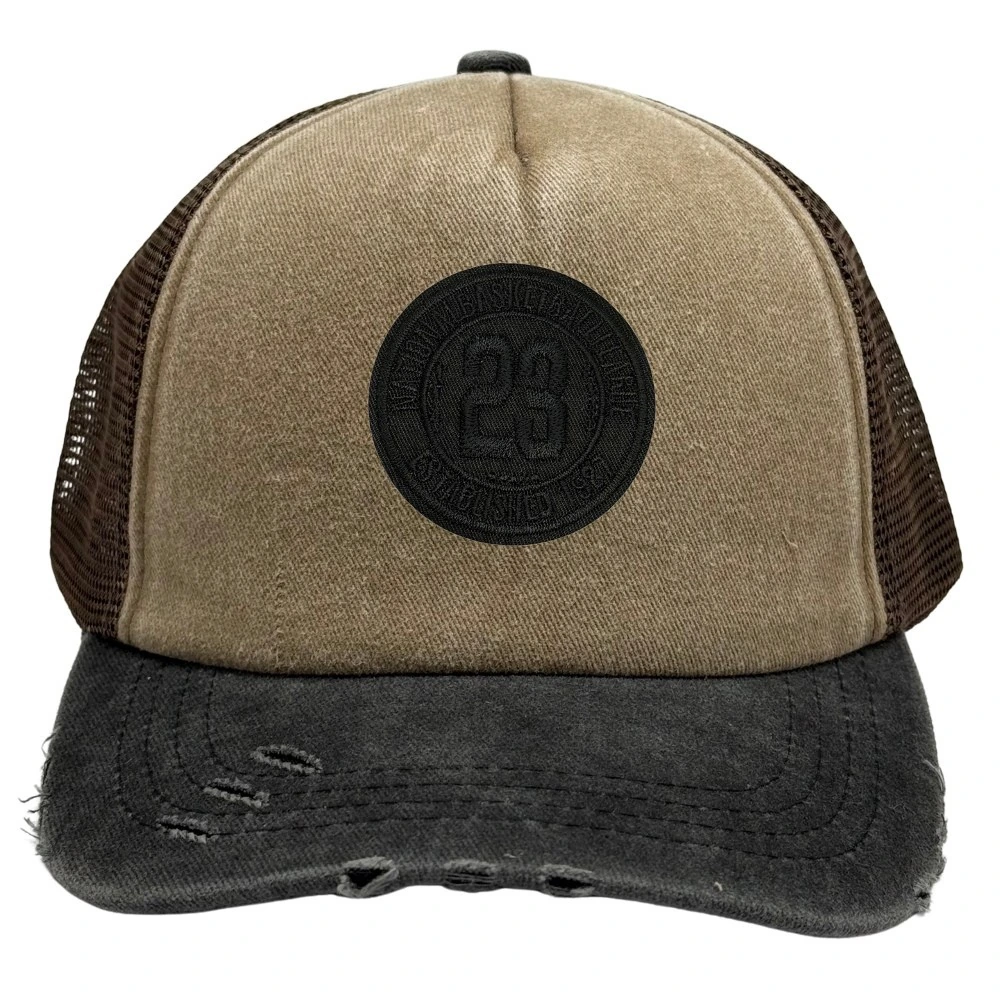 Brown & Charcoal 23 Logo Logo Trucker Cap for Men & Women