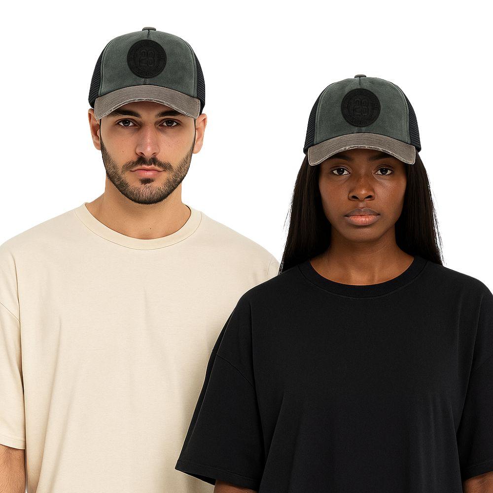 Charcoal & Brown 23 Logo Logo Trucker Cap for Men & Women