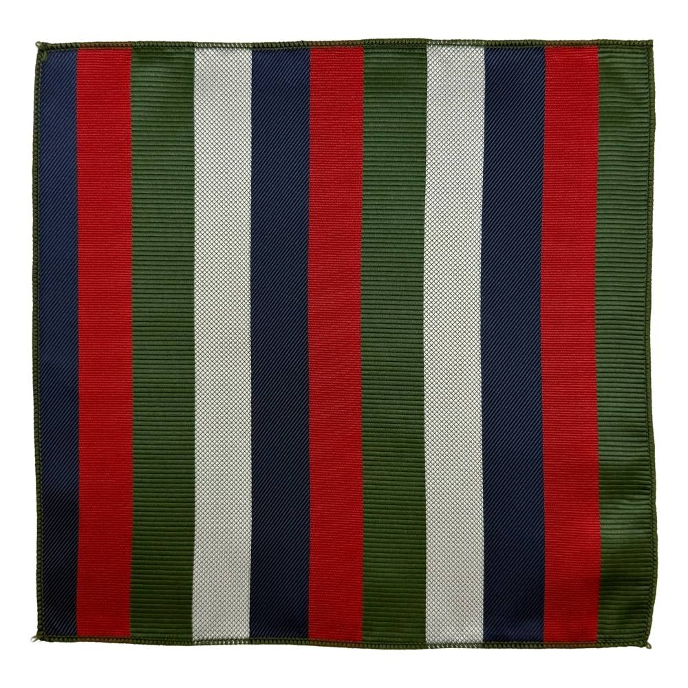 Multi Stripe Stripe Microfiber Pocket Square
