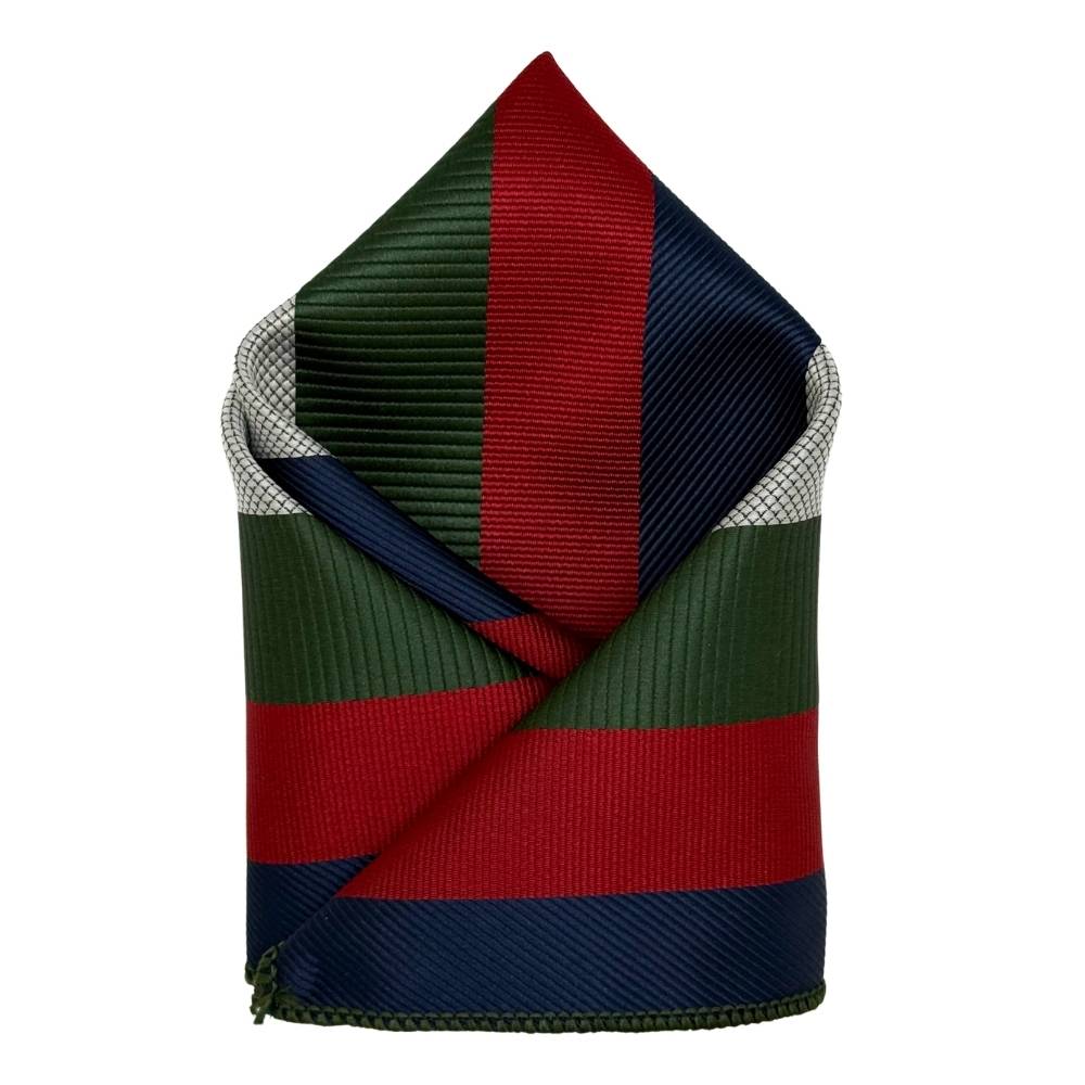 Multi Stripe Stripe Microfiber Pocket Square