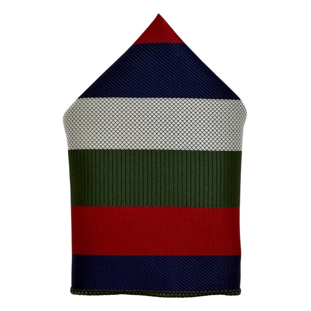 Multi Stripe Stripe Microfiber Pocket Square