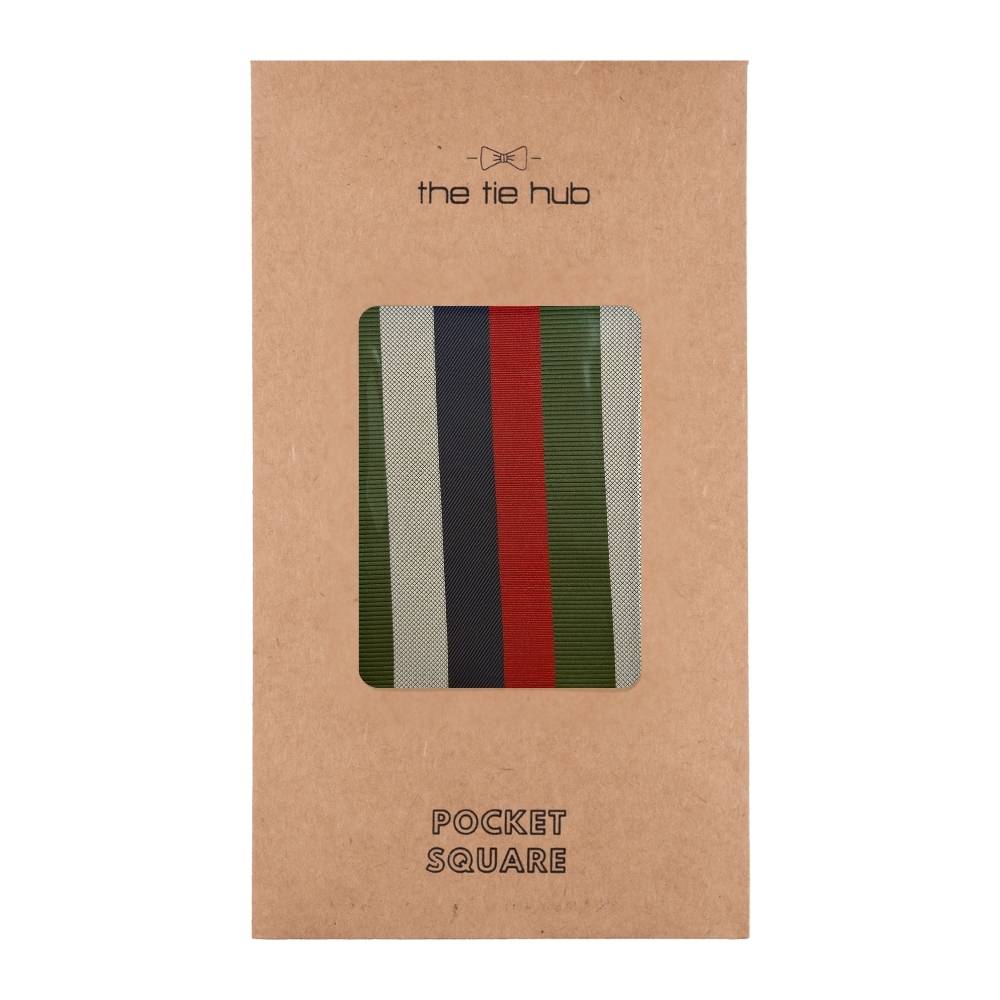 Multi Stripe Stripe Microfiber Pocket Square