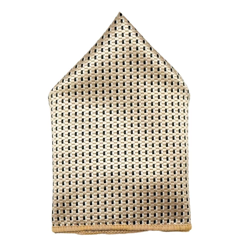 Cream Polka Pocket Square