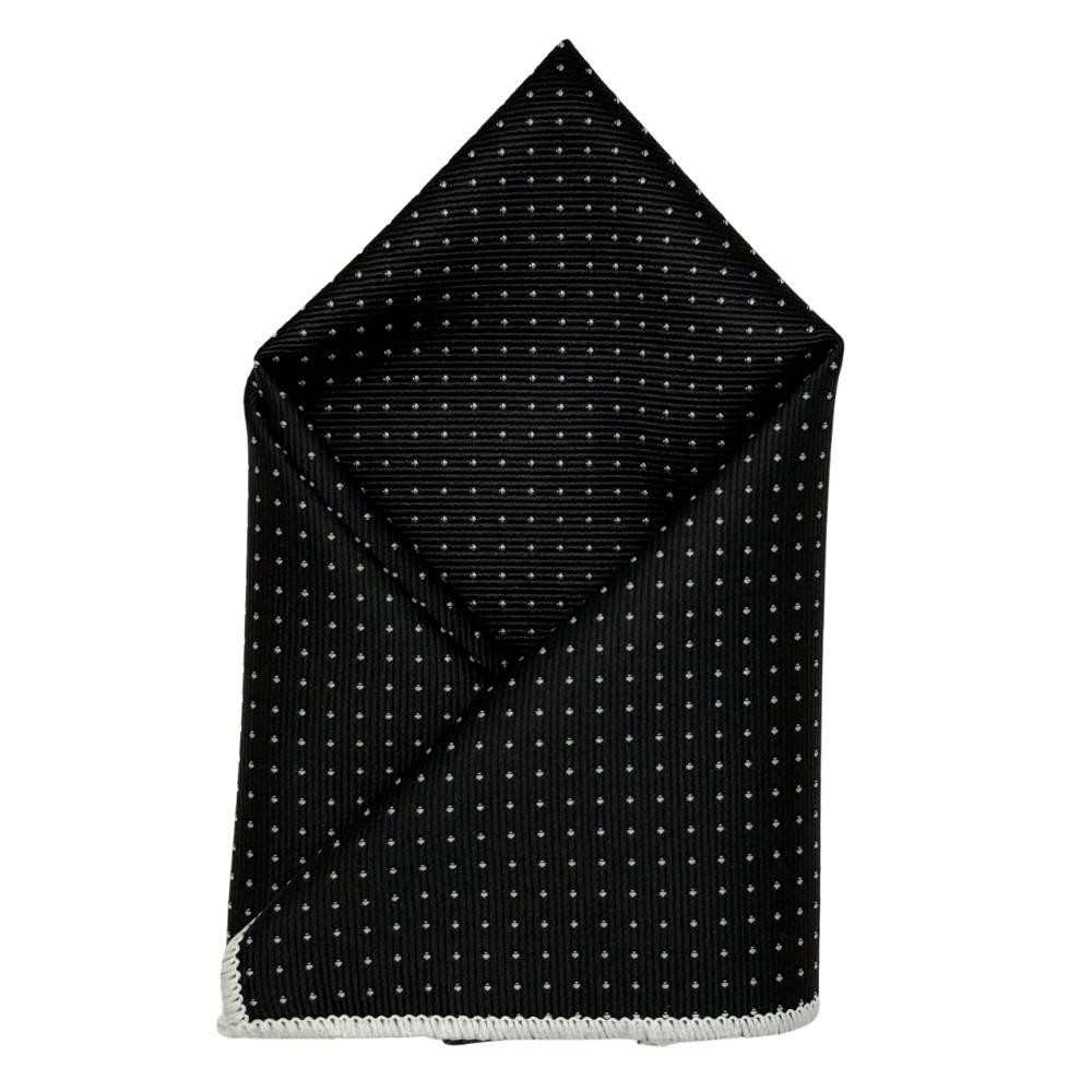 Black Polka Pocket Square