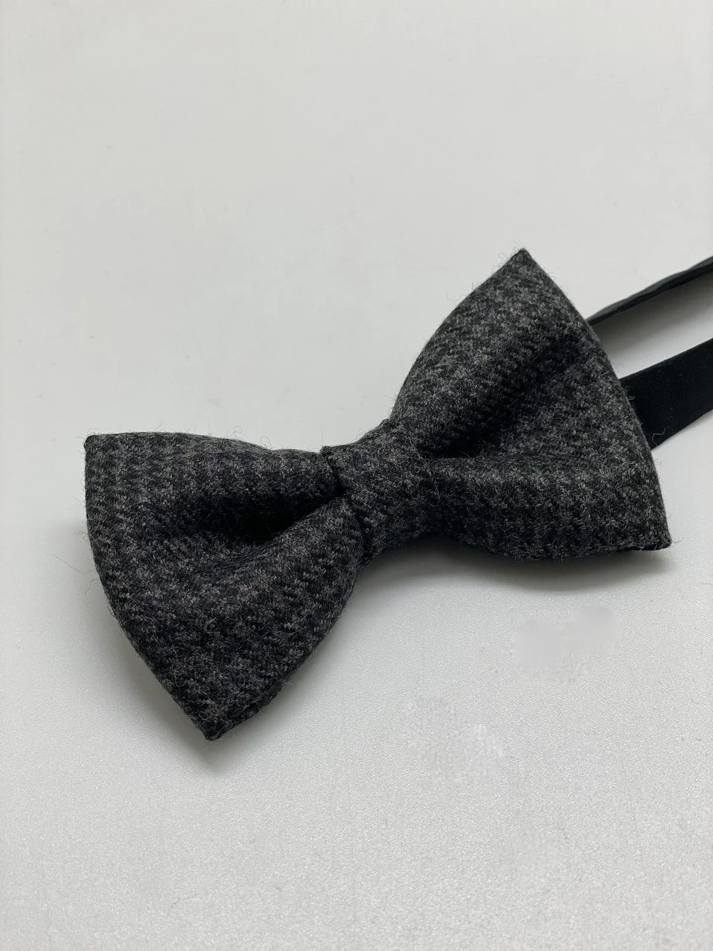 Houndstooth Dark Gray Bow Tie