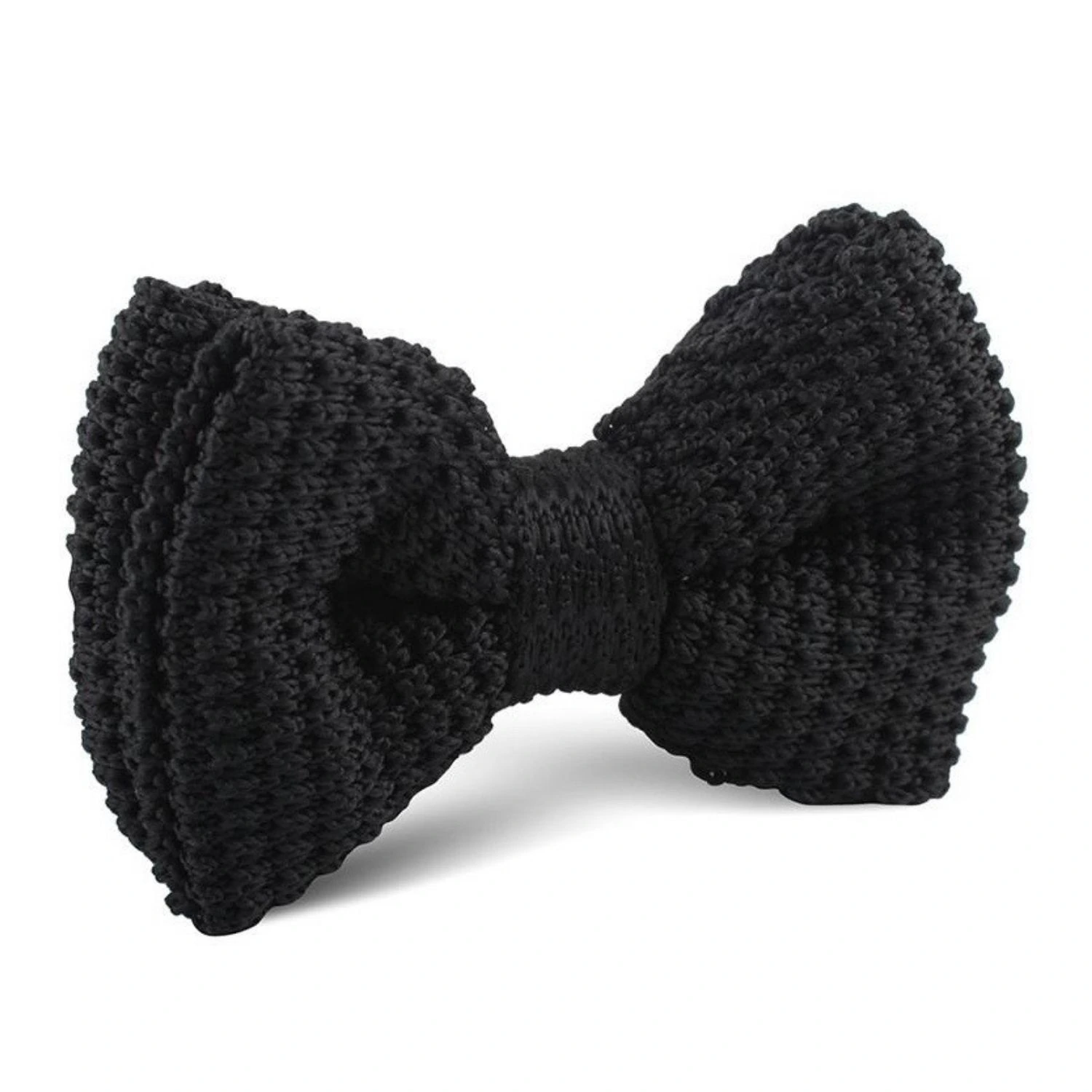Tic Tac Toe Black and Off White Y Back Suspender and Black Solid Knitted Bow Tie