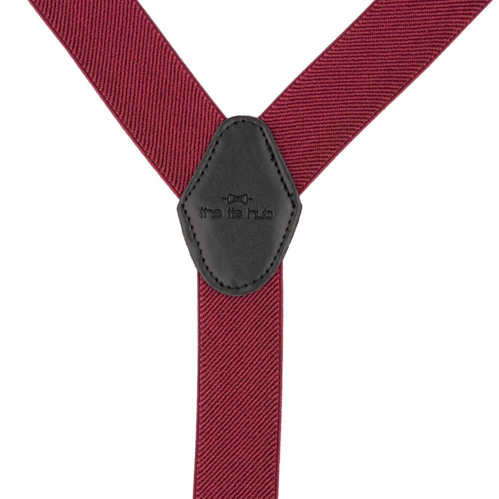 Pink Y-Back Clip-On Suspenders for Men