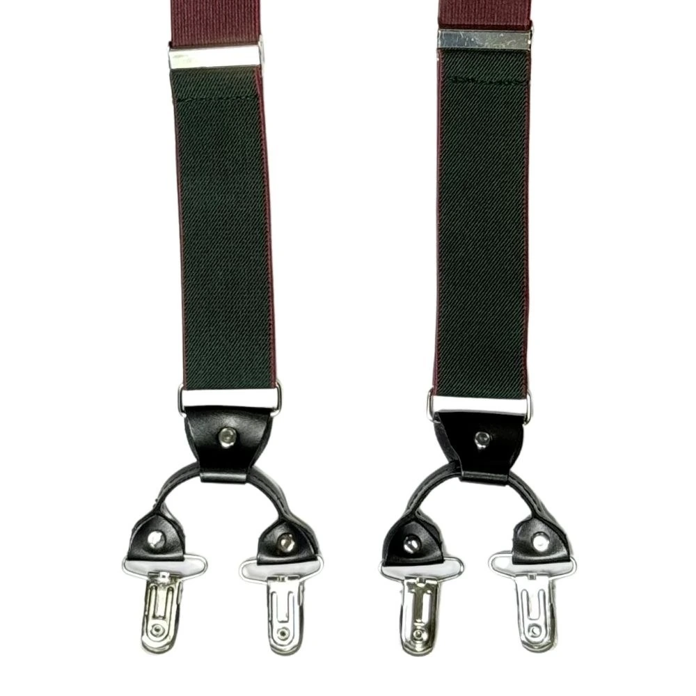 Green Y-Back Clip-On Suspenders for Men