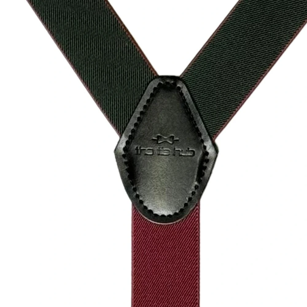 Green Y-Back Clip-On Suspenders for Men