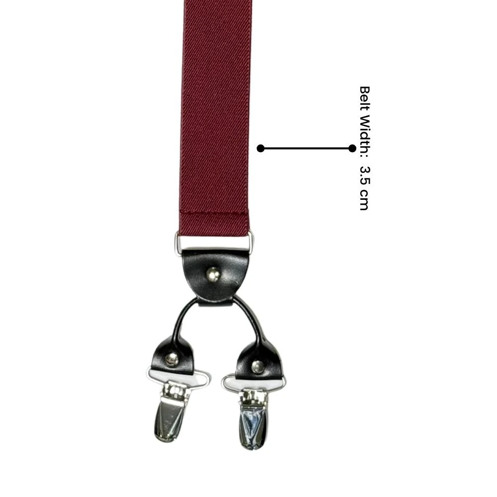 Green Y-Back Clip-On Suspenders for Men