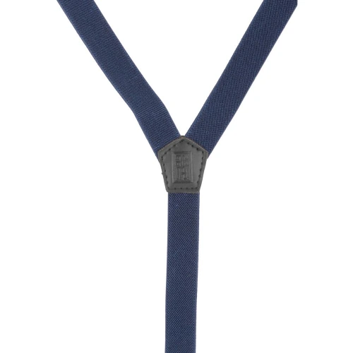 Navy Blue Y-Back Clip-On Suspenders for Men