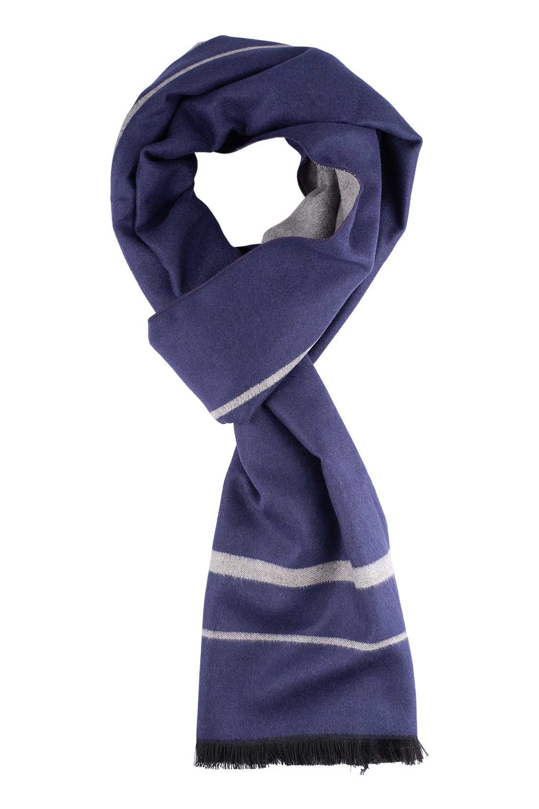 Blue Wool Scarf for Men
