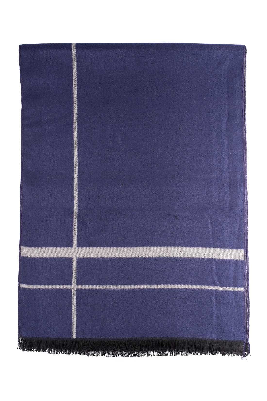 Blue Wool Scarf for Men