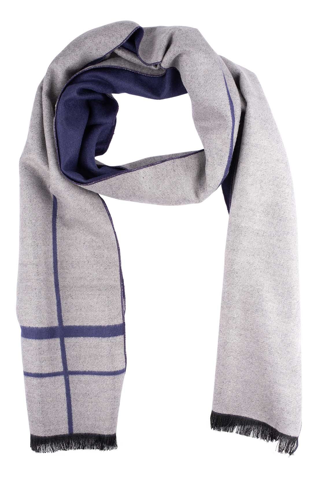 Blue Wool Scarf for Men