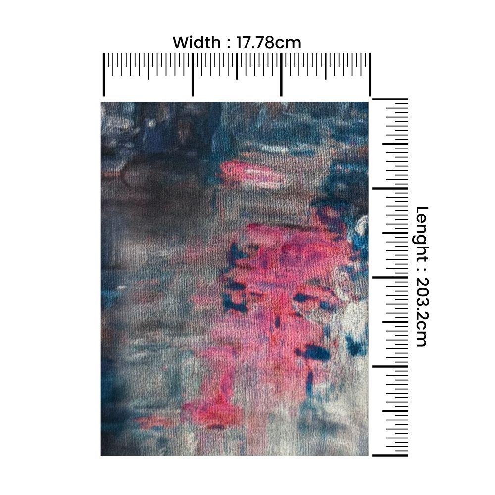 Blue Abstract Silk Scarf for Men