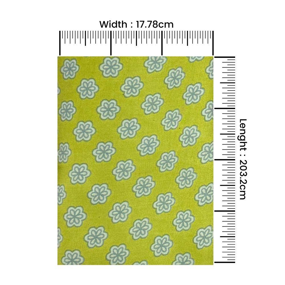 Green Floral Silk Scarf for Men