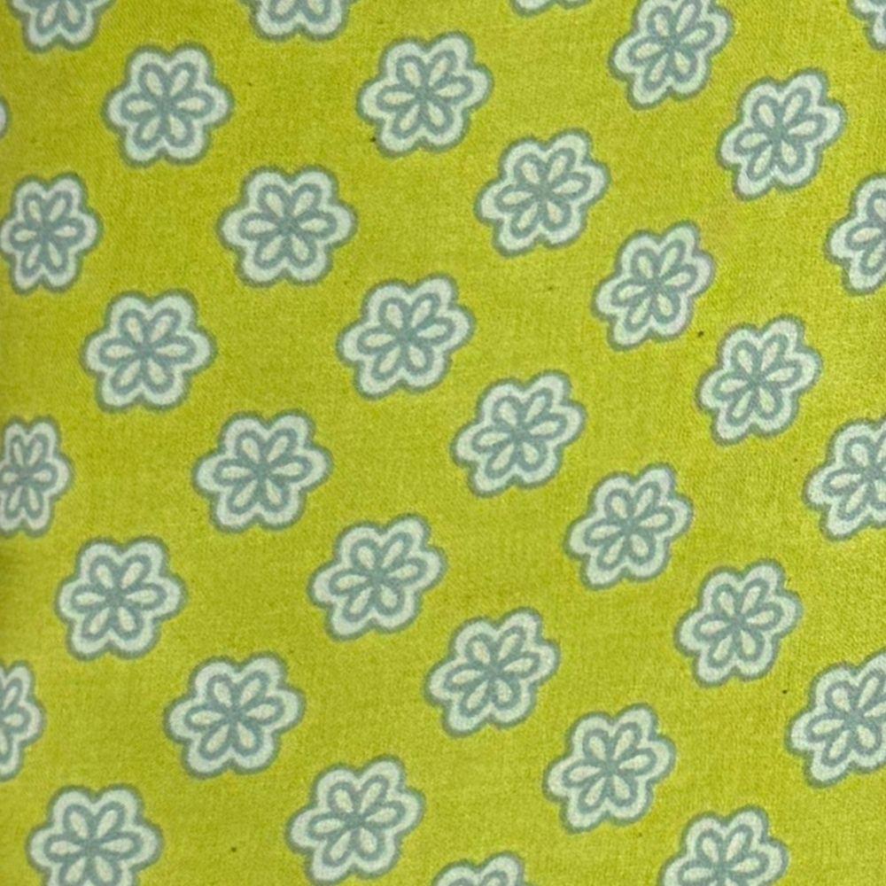 Green Floral Silk Scarf for Men