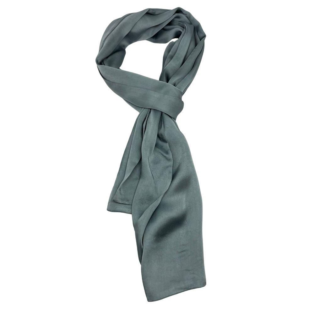 Grey Silk Scarf for Men