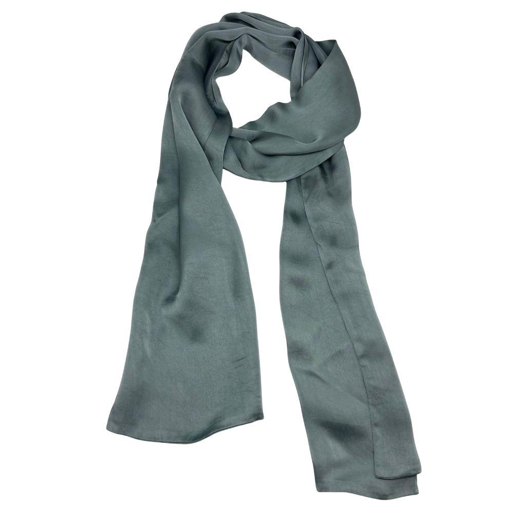 Grey Silk Scarf for Men