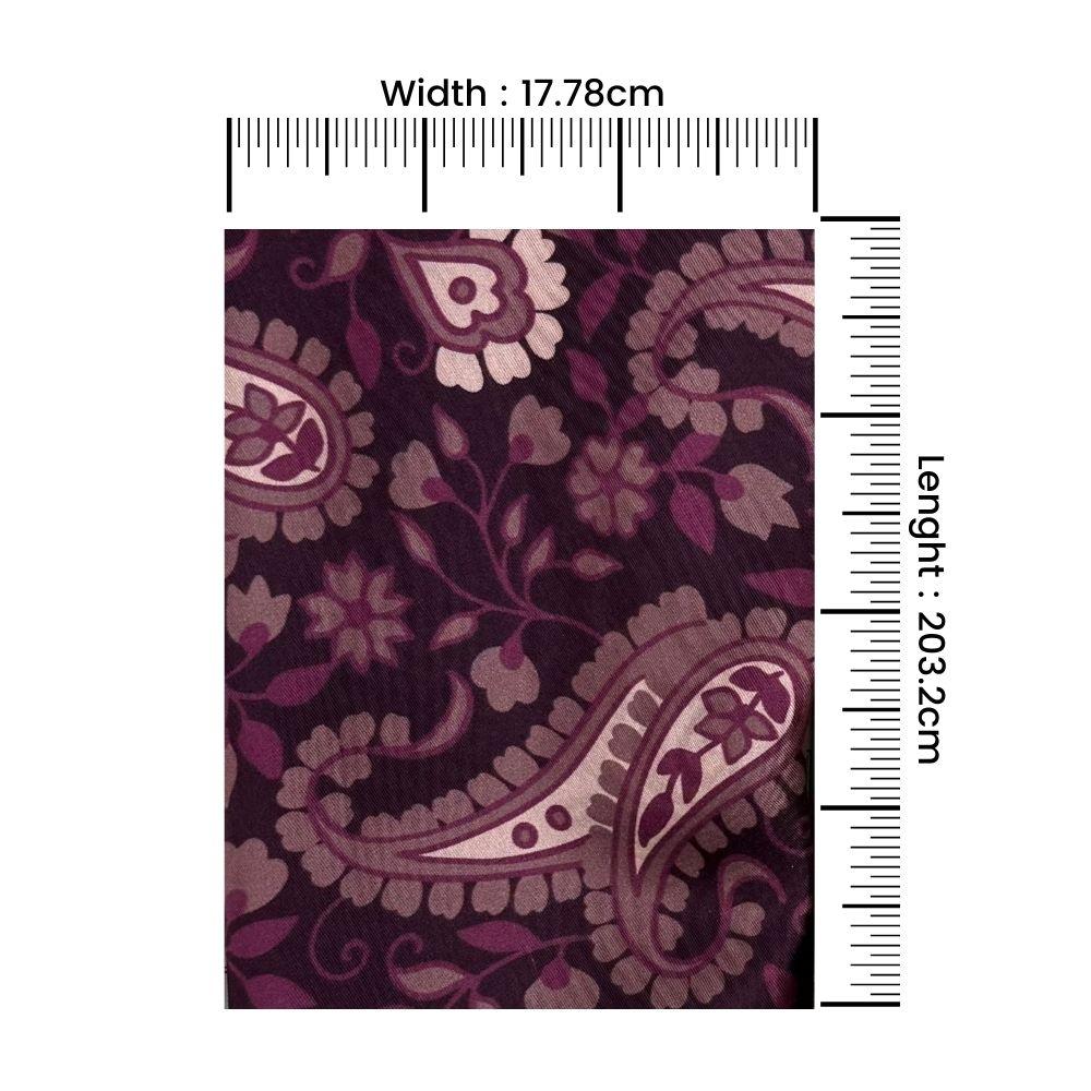 Purple Paisley Silk Scarf for Men