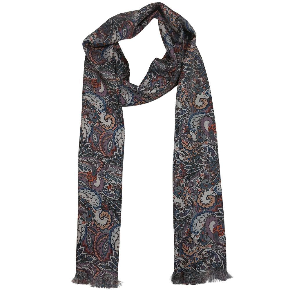 Multi Paisley Silk Scarf for Men