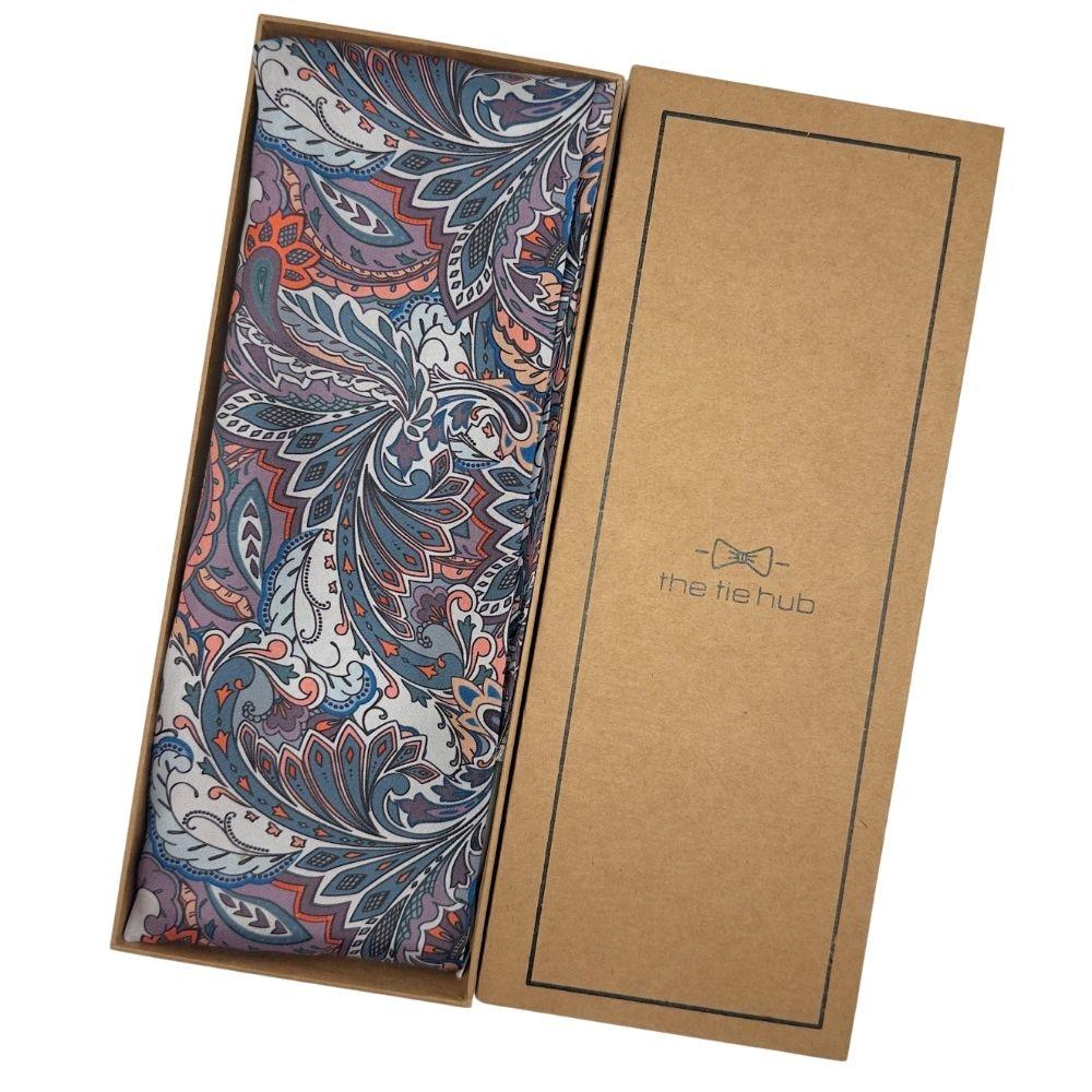 Multi Paisley Silk Scarf for Men