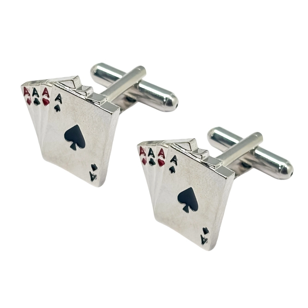 Silver Quirky Brass Cufflinks for Men