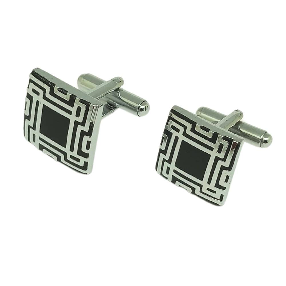 Black Formal Brass Cufflinks for Men