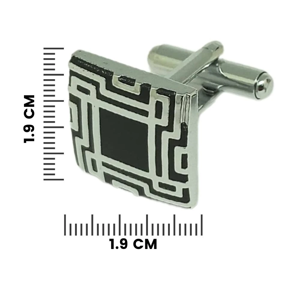 Black Formal Brass Cufflinks for Men