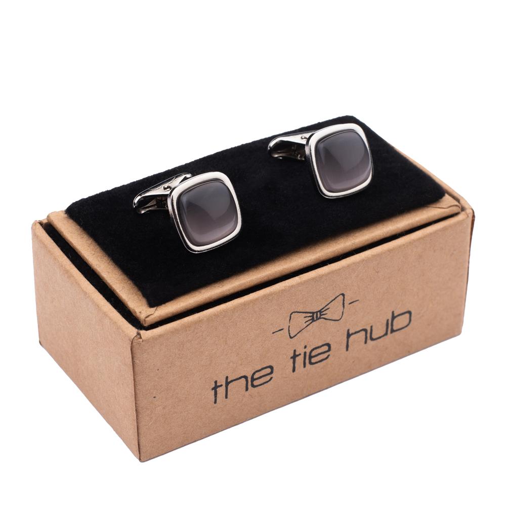 Grey Formal Brass Cufflinks for Men