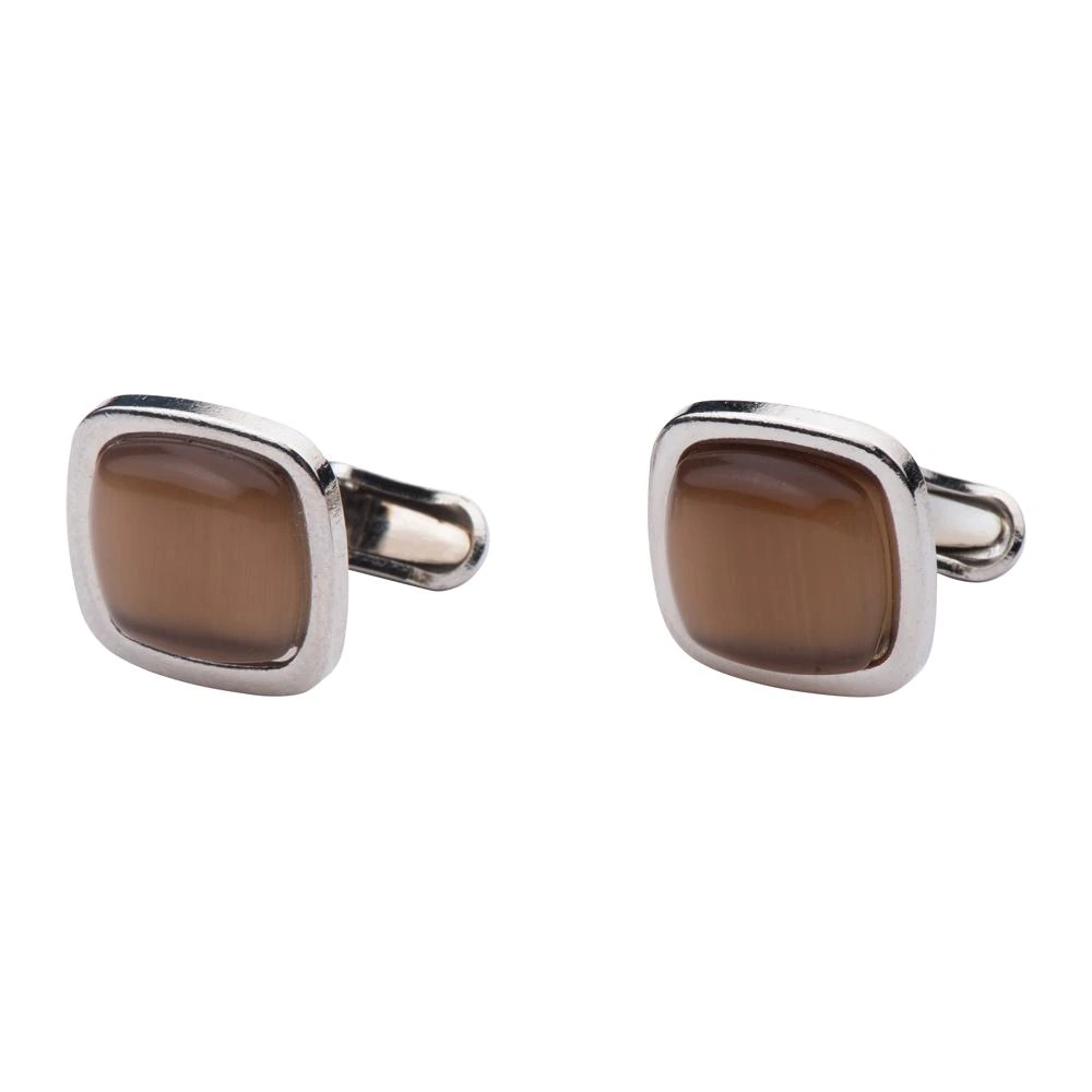 Brown Formal Brass Cufflinks for Men